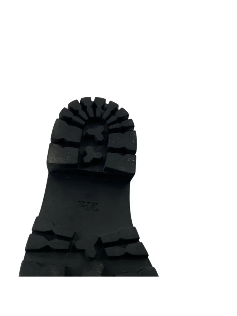 Zara Boots | Zara Low Heel Quilted Tall Chevron Boots Women US 6 Black Lug Sole